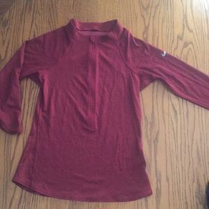 Nike burgundy 3/4 sleeve shirt size M.